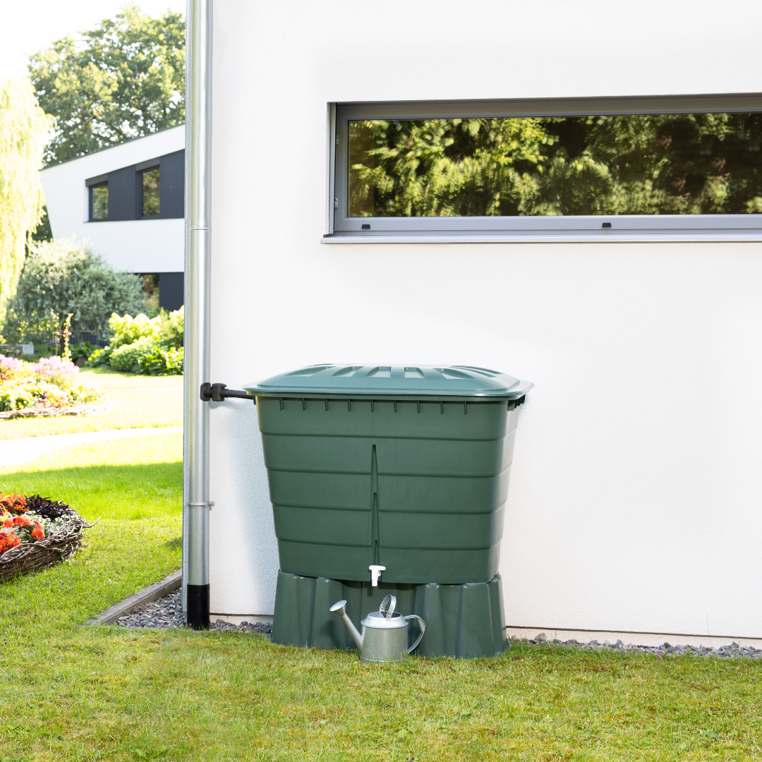 Garantia Square Water Butt 520 litre Green Complete