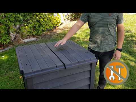 Garantia Thermo Wood Composter 600 litre Brown incl Soil Fence