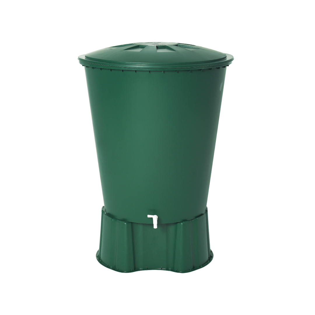 Garantia Round Water Butt 310 litre Green Complete