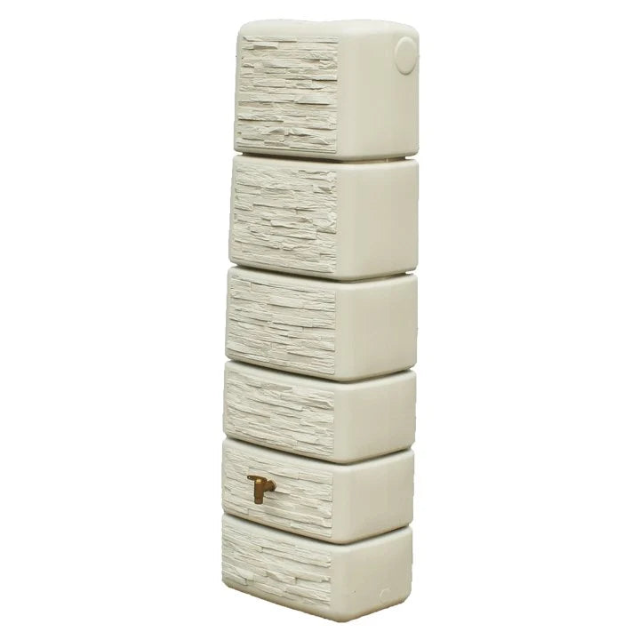 Garantia Sand Beige Slim Stone Wall Water Butt 350 litres