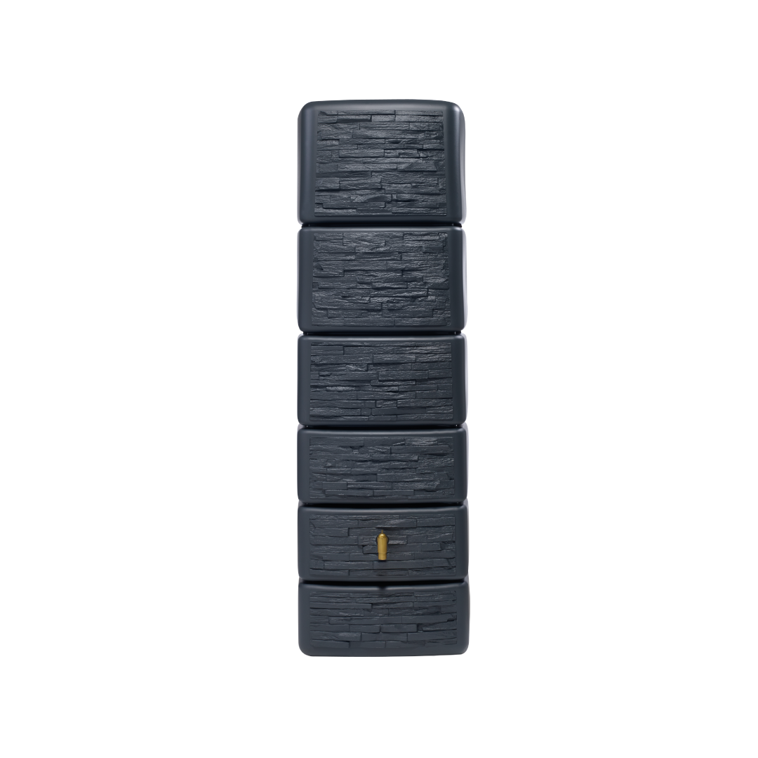 Garantia Dark Grey Slim Stone Wall Water Butt 330 litres