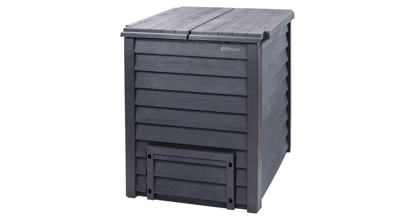 Garantia Thermo Wood Composter 600 litre Brown incl Soil Fence
